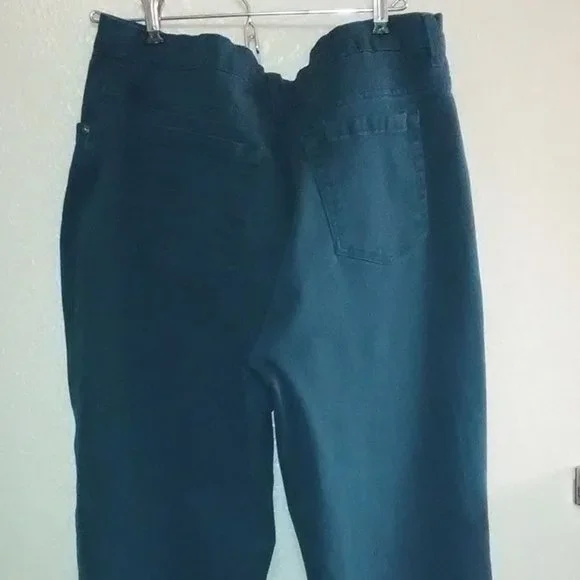 GLORIA VANDERBILT AMANDA JEANS    TURQUOISE   SIZE 14 AVG - Picture 4 of 10